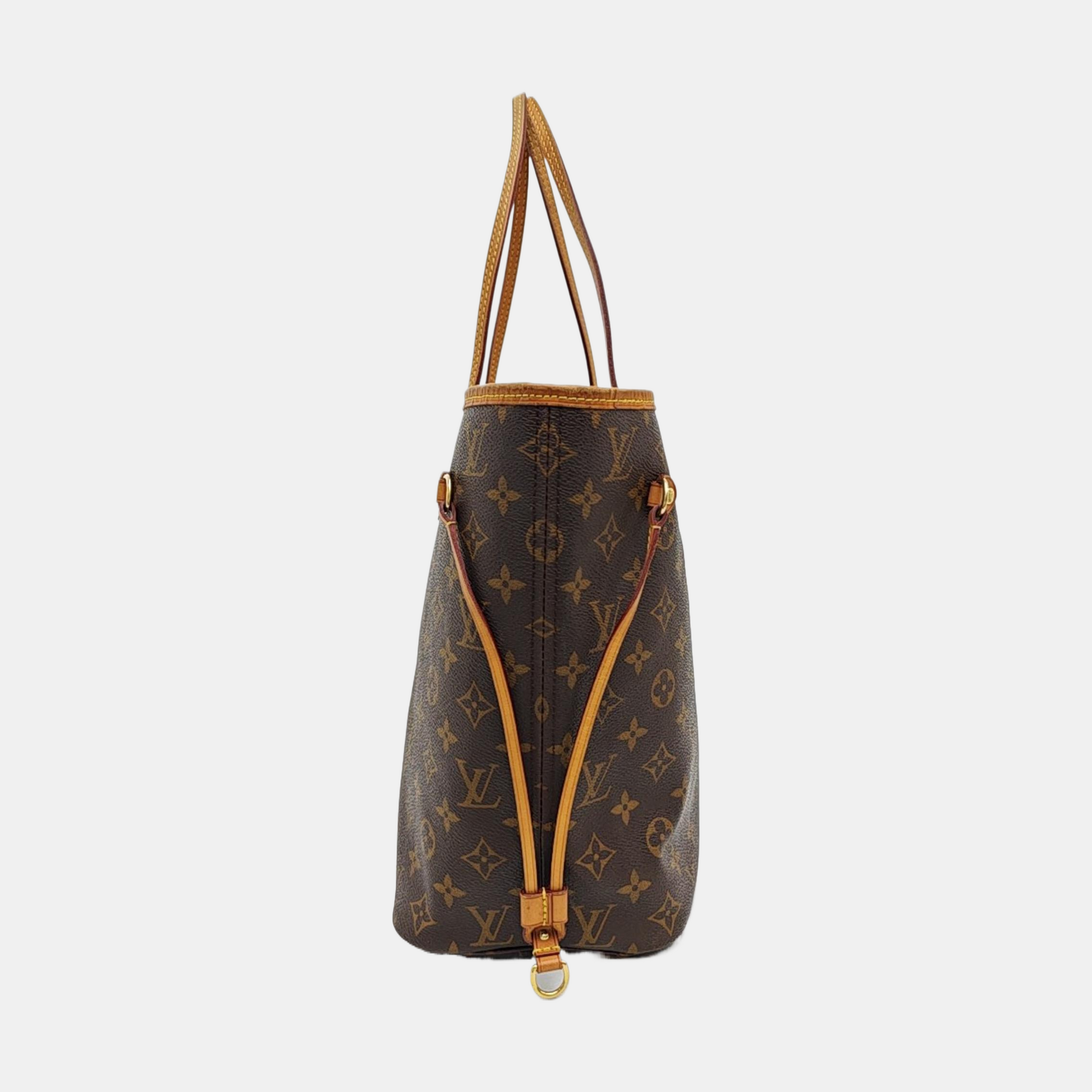 NEVERFULL MM Monogram Coated Canvas Brown