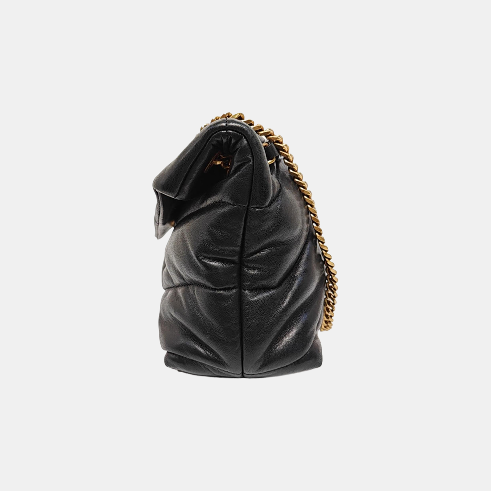 PUFFER Small Quilted Lambskin Black