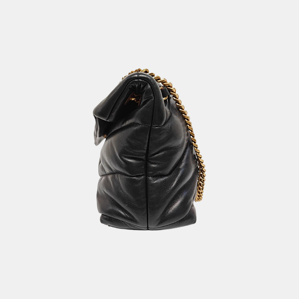 PUFFER Small Quilted Lambskin Black