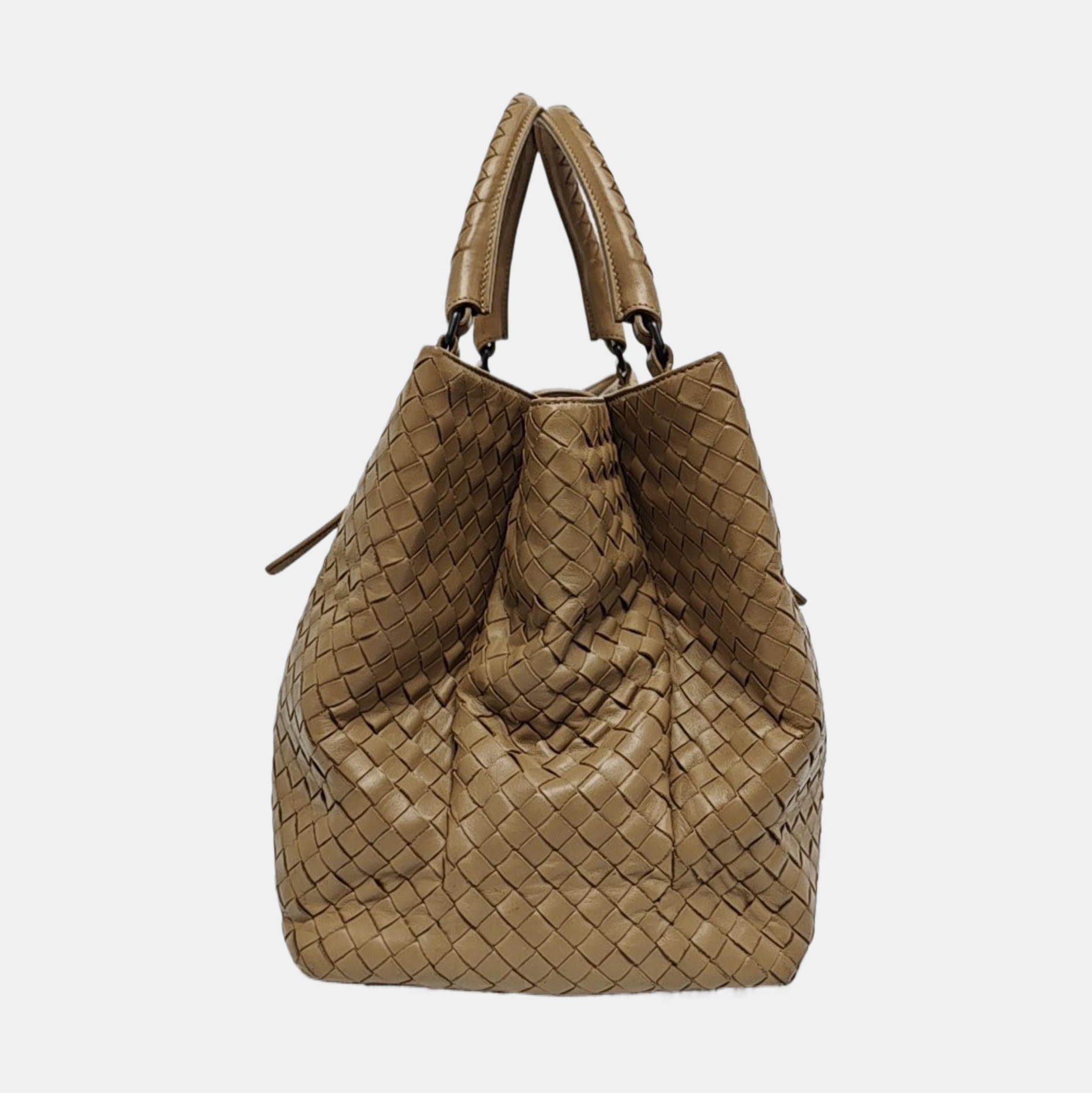 Authenticated pre-owned  Roma Calfskin Beige - Top Handle Bag at Looply