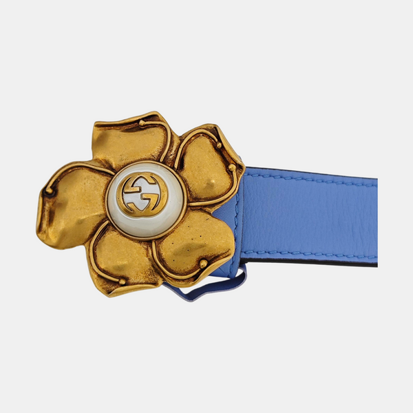 Leather Belt Blue