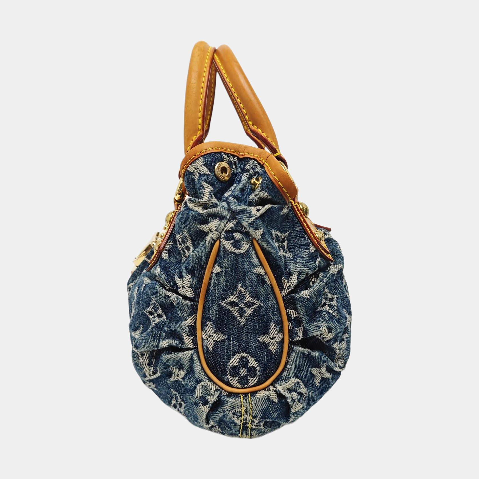 PLEATY Monogram Denim Blue