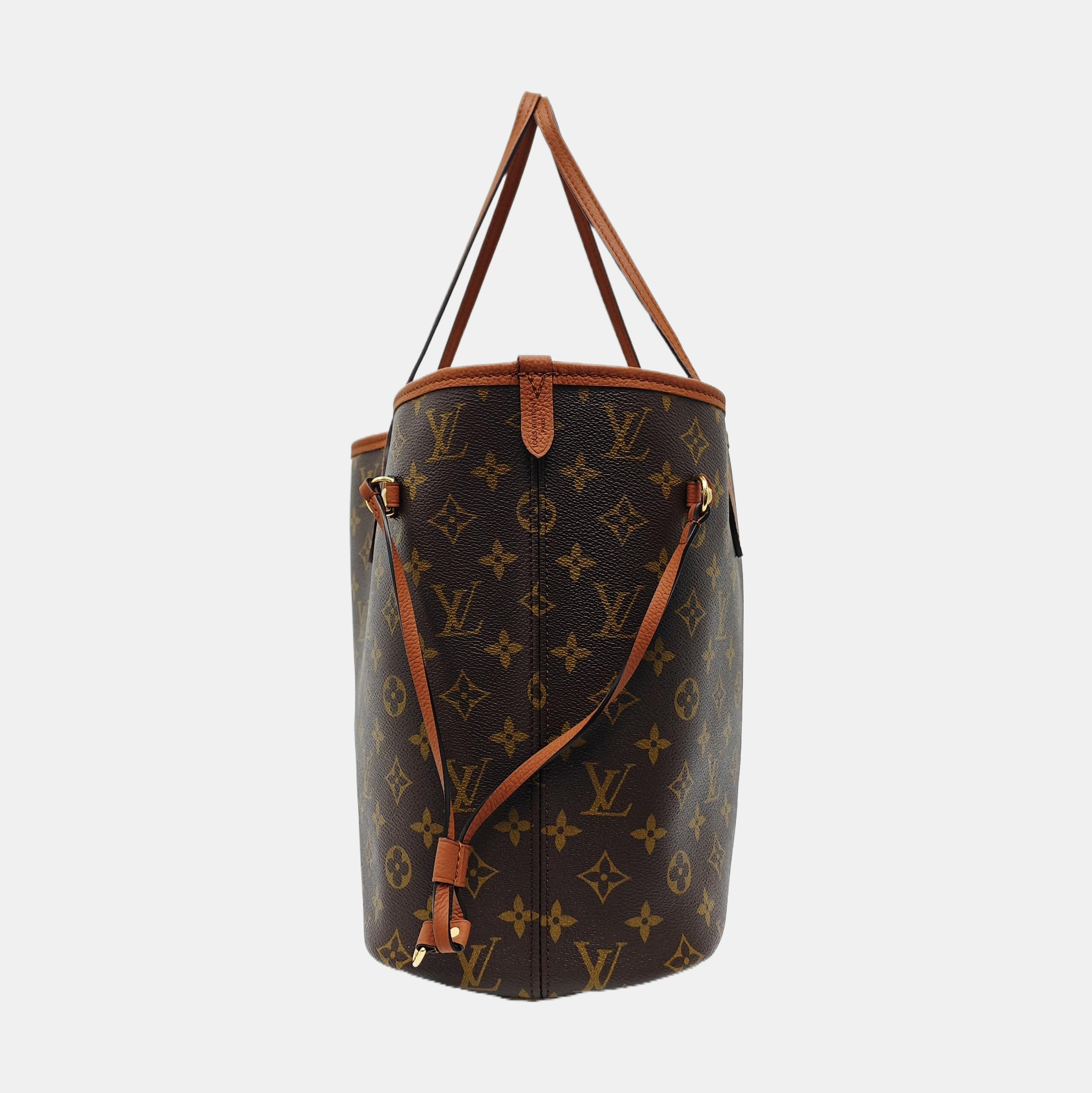 NEVERFULL INSIDE OUT MM Monogram Calfskin Brown