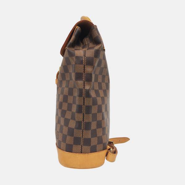 SOHO Damier Ebene Coated Canvas Brown