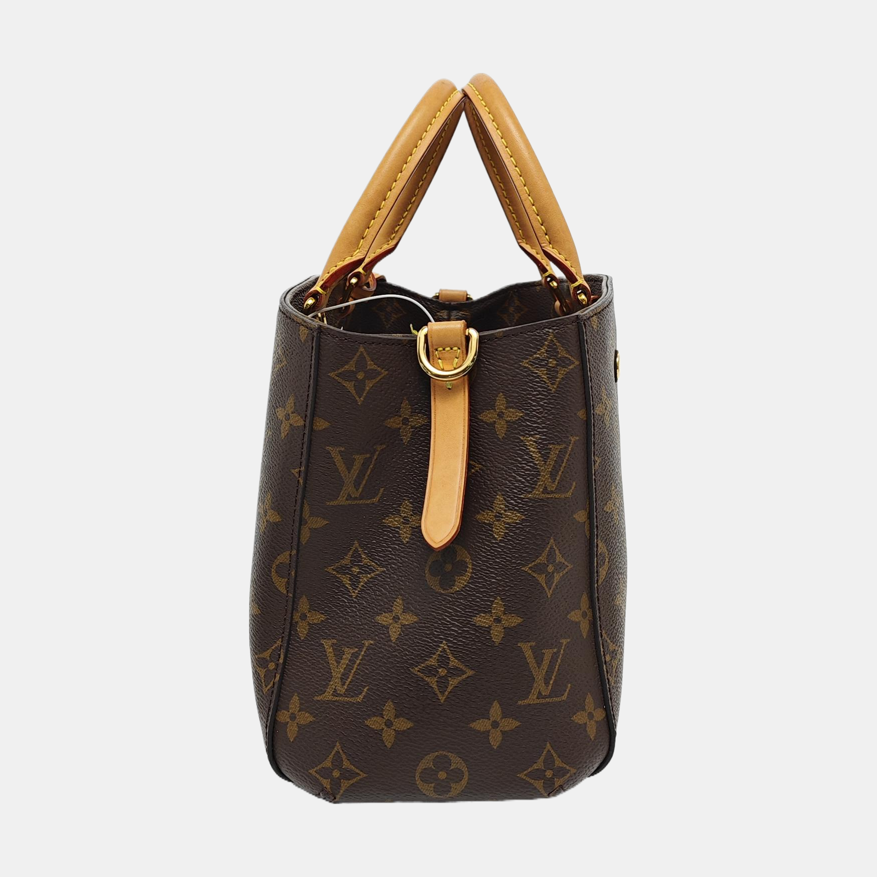MONTAIGNE BB Monogram Coated Canvas Brown