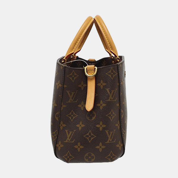 MONTAIGNE BB Monogram Coated Canvas Brown