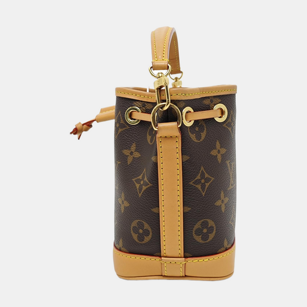 NOÉ Nano Monogram Coated Canvas Brown