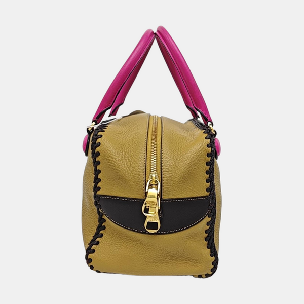 Calfskin Shoulder Bag Brown