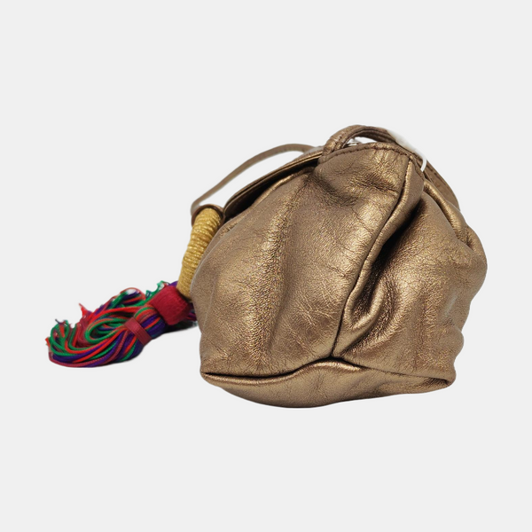 Calfskin Shoulder Bag Brown