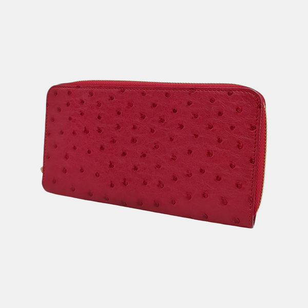 BRAZZA Ostrich Red Wallet