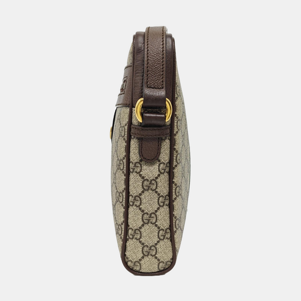 Ophidia Small Monogram Coated Canvas Beige