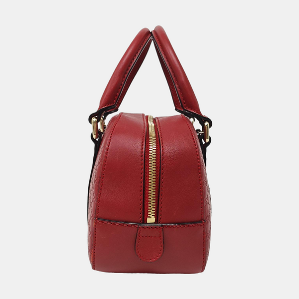 Ligne Shima Monogram Calfskin Red