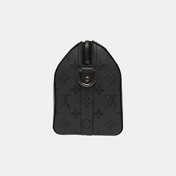 KEEPALL Monogram Coated Canvas Black