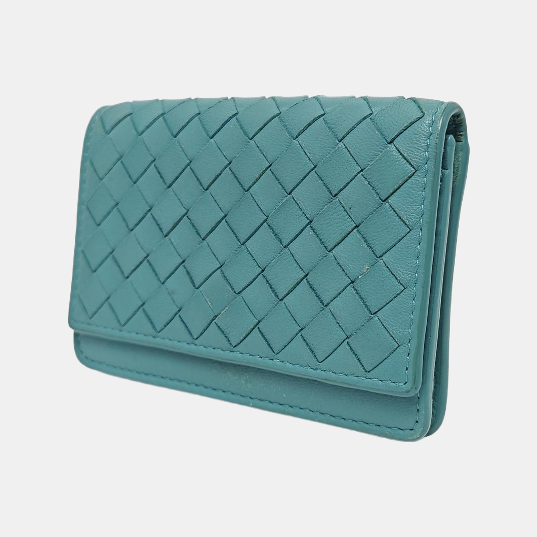 Lambskin Card Holder Blue
