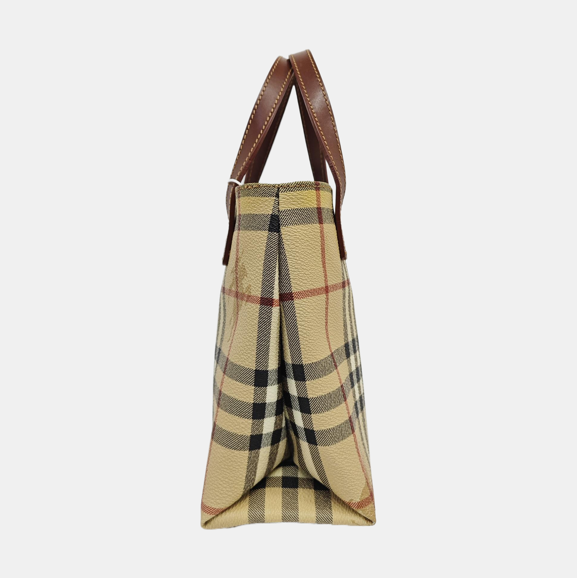 Coated Canvas Tote Bag Beige