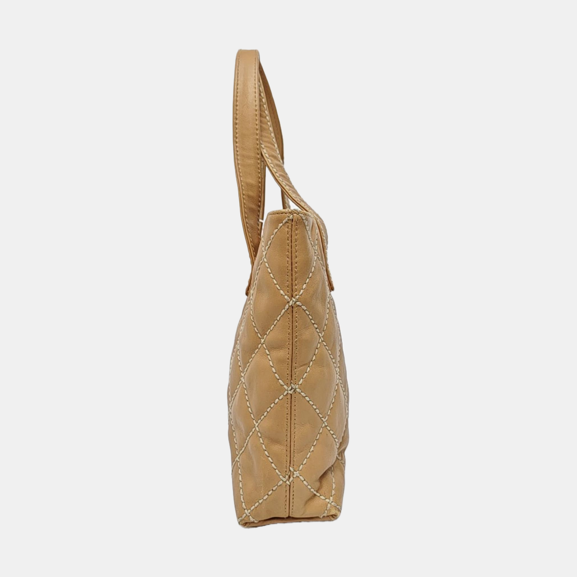 SURPIQUE Quilted Calfskin Beige