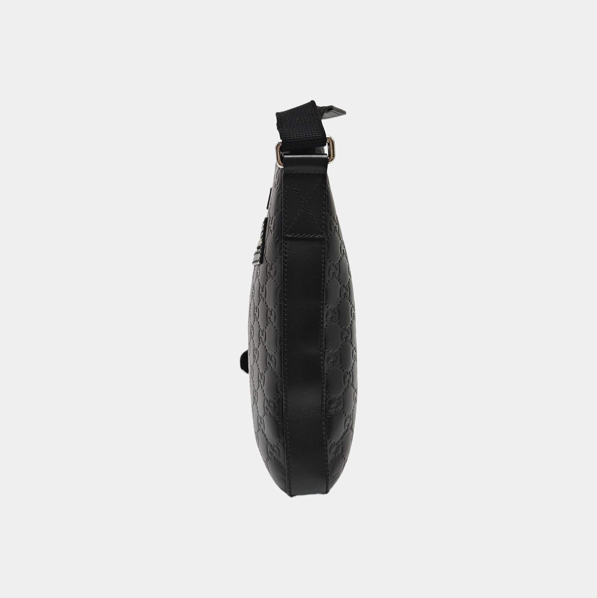 Signature Medium Monogram Calfskin Black