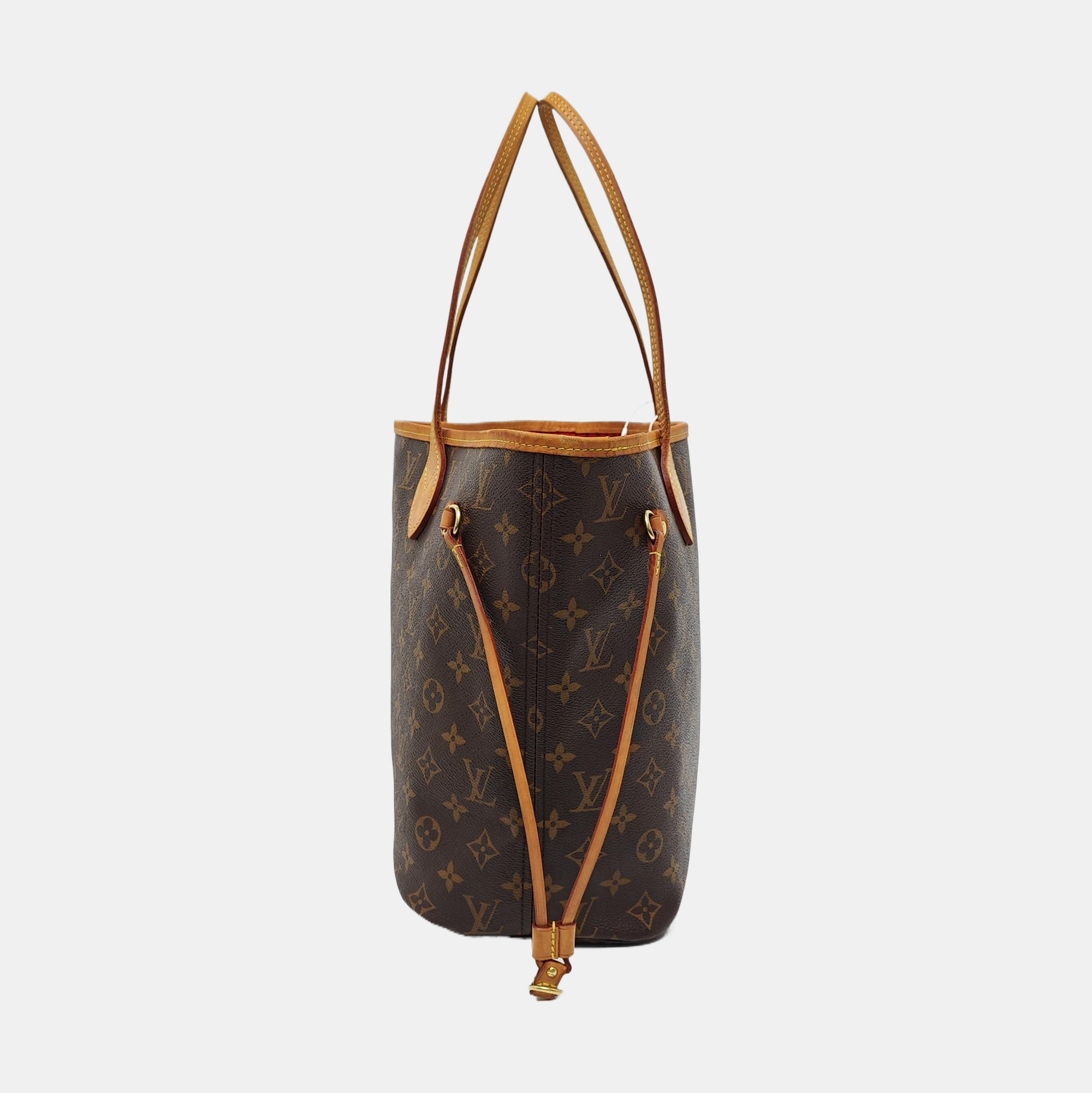 NEVERFULL MM Monogram Coated Canvas Brown