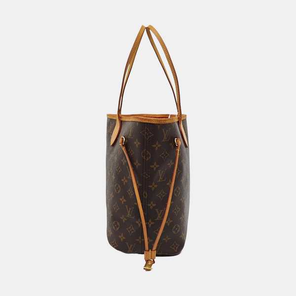 NEVERFULL MM Monogram Coated Canvas Brown