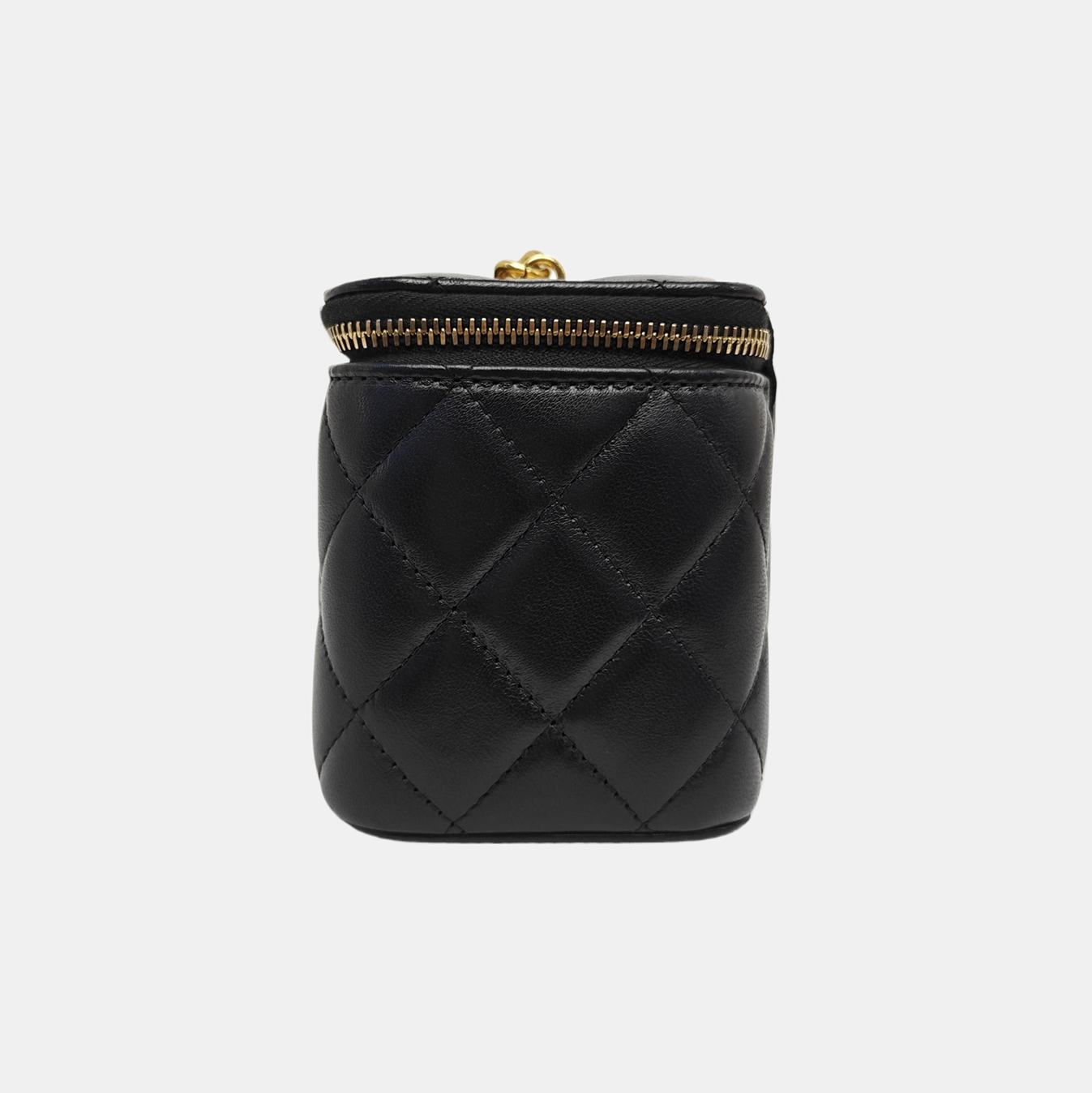 VANITY CASE Medium Quilted Lambskin Black