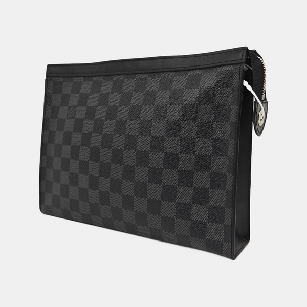 Pochette Voyag MM Damier Graphite Coated Canvas Gray