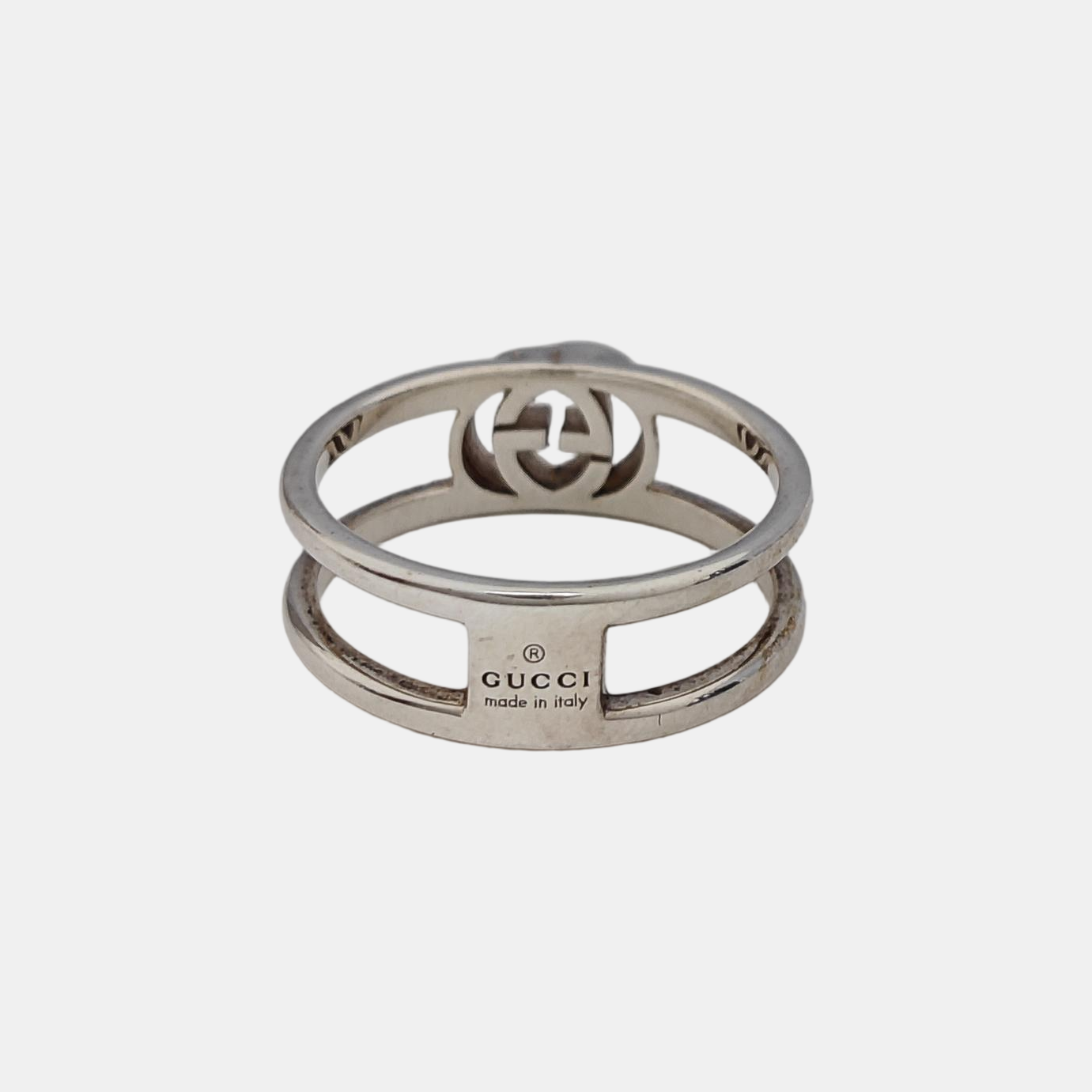 Interlocking G 925 Sterling Silver Ring EU 49