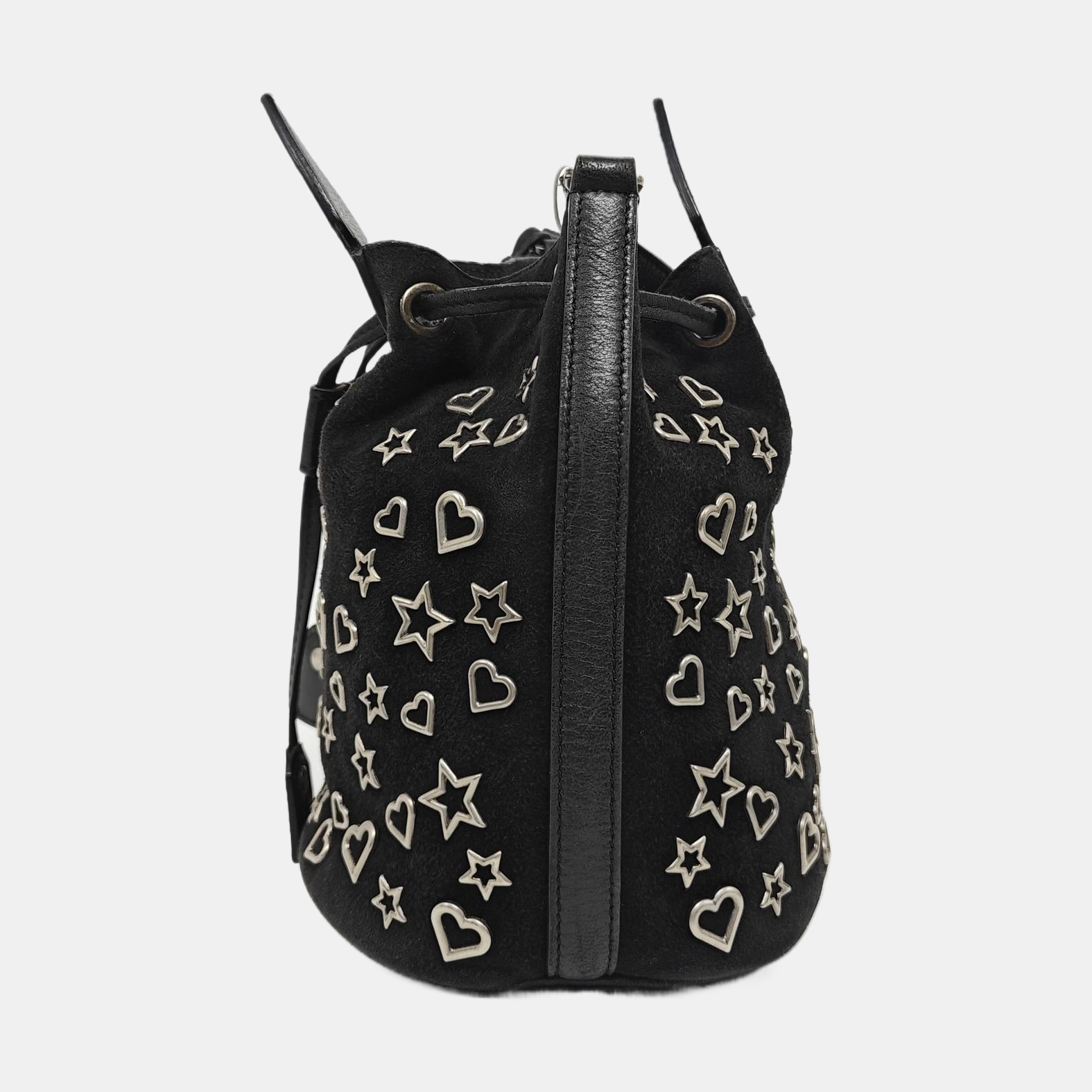 Suede Bucket Bag Black