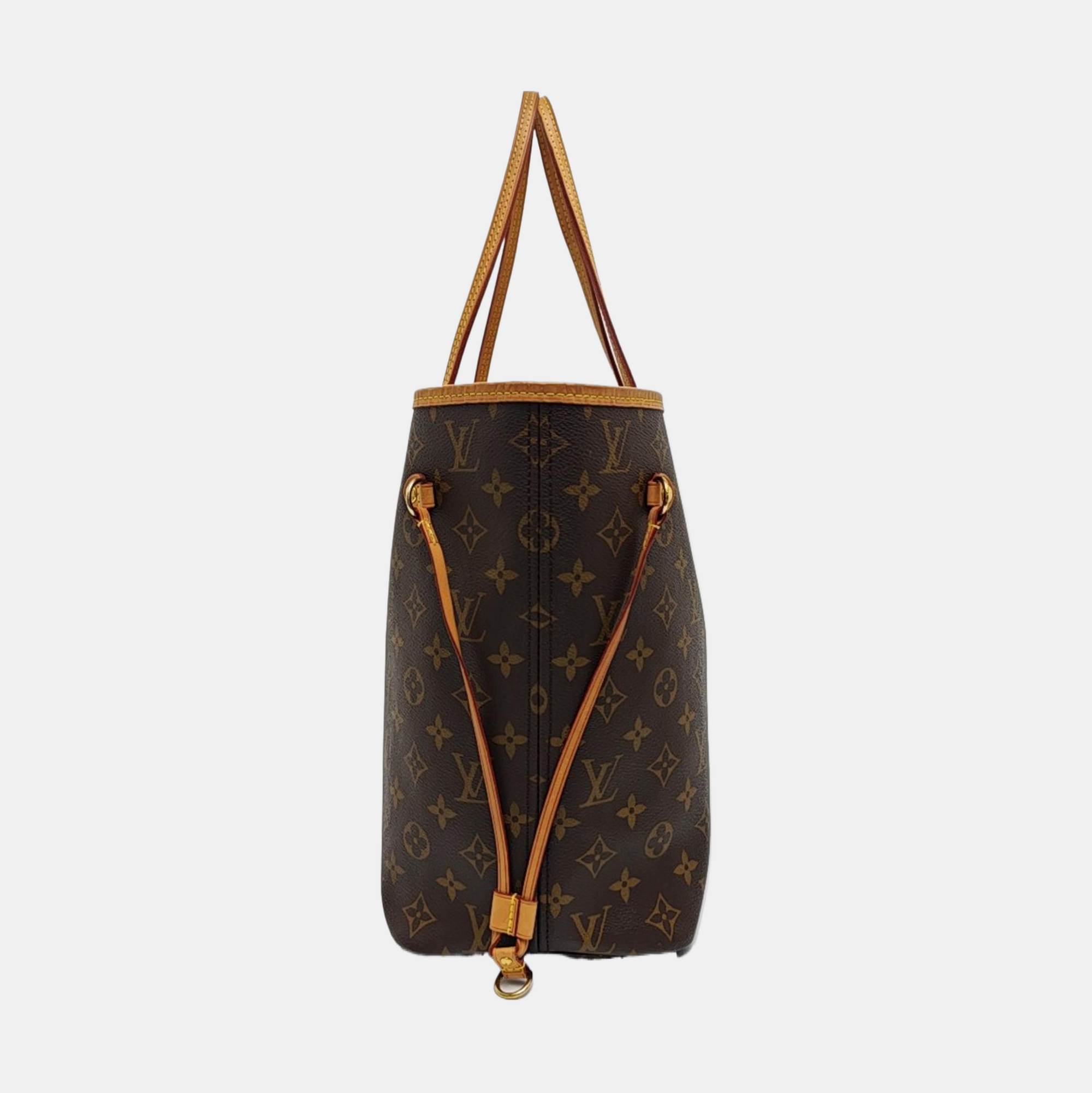 NEVERFULL MM Monogram Coated Canvas Brown