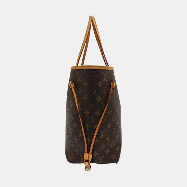 NEVERFULL MM Monogram Coated Canvas Brown