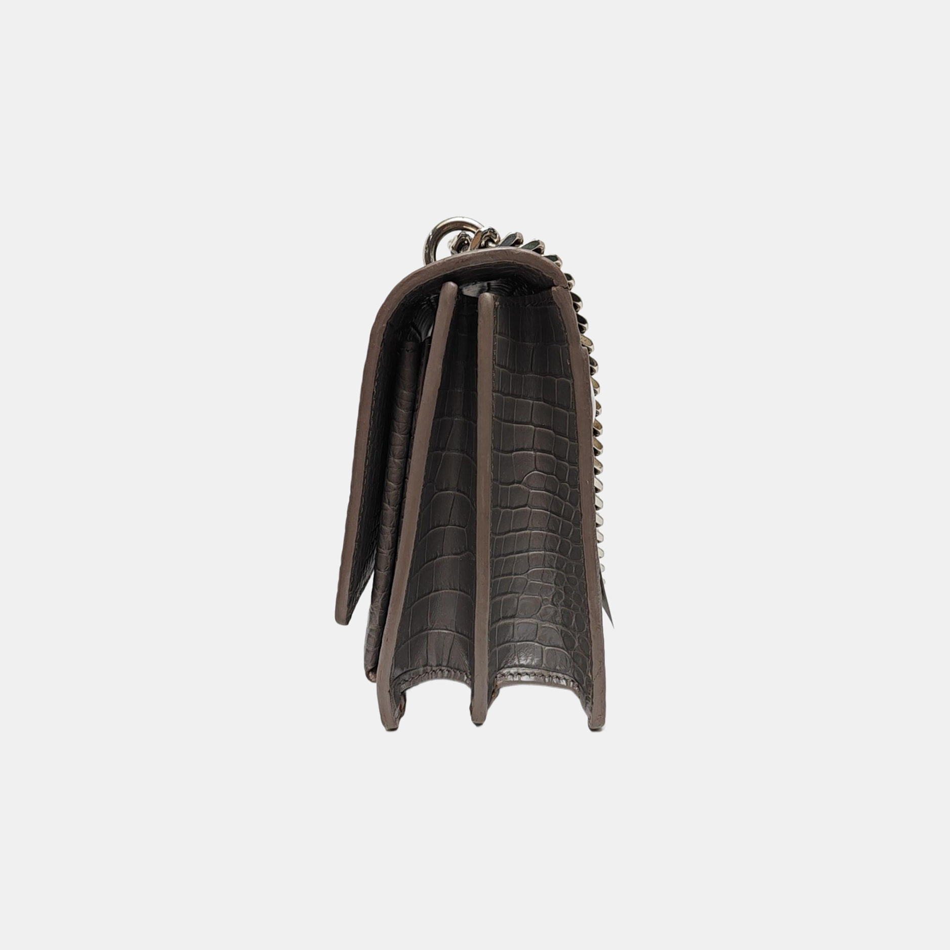 SUNSET Medium Calfskin Gray