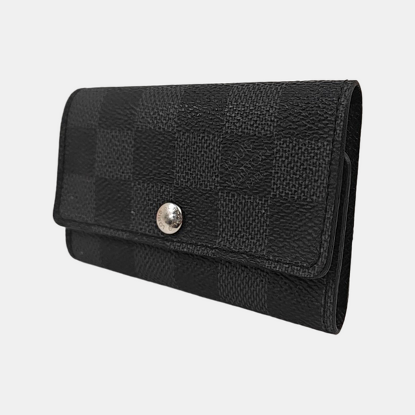 Damier Graphite Coated Canvas Key Pouch Gray
