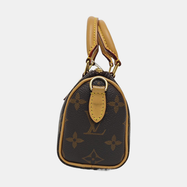 SPEEDY Nano Monogram Coated Canvas Brown