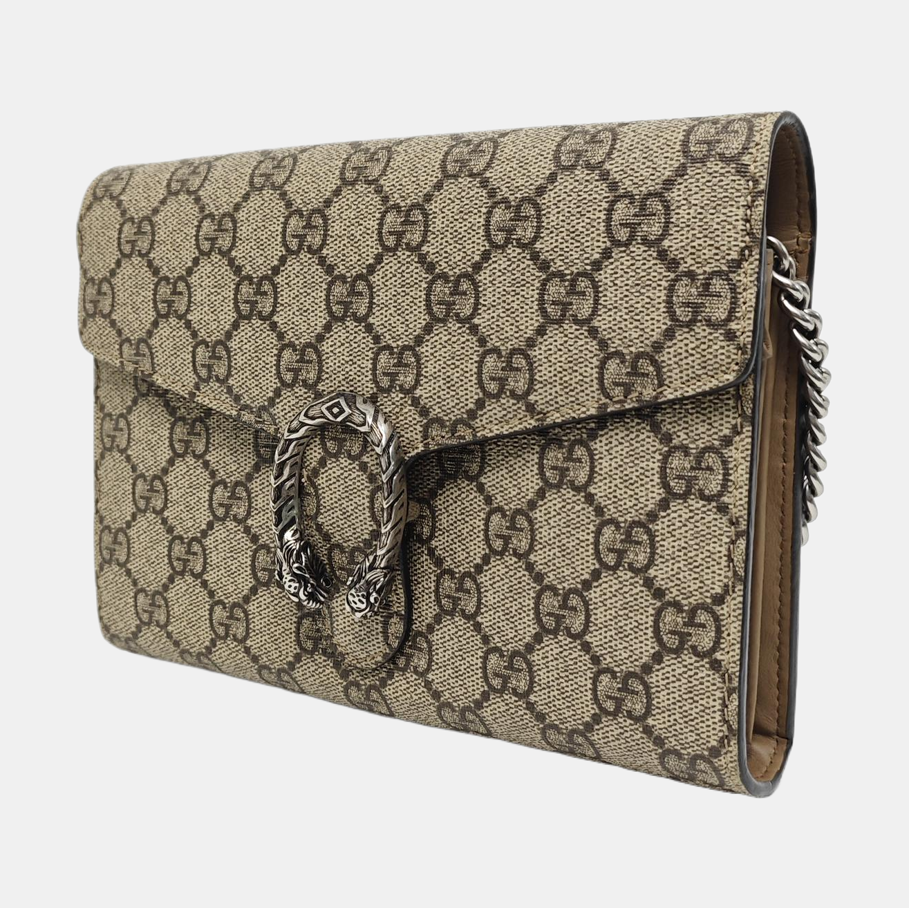 Dionysus Mini Monogram Coated Canvas Beige