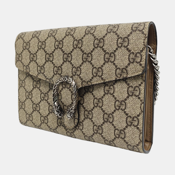 Dionysus Mini Monogram Coated Canvas Beige