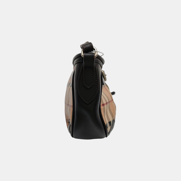 Coated Canvas Shoulder Bag Beige