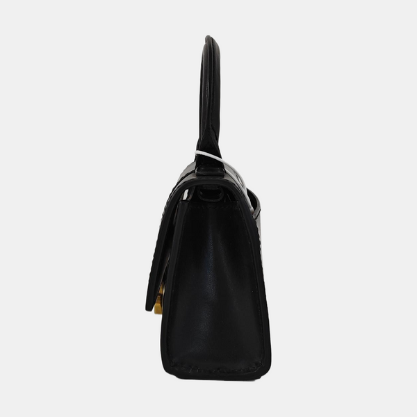 Hourglass Mini Calfskin Black