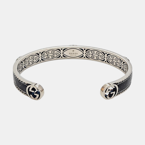 Interlocking G 925 Sterling Silver Bangle