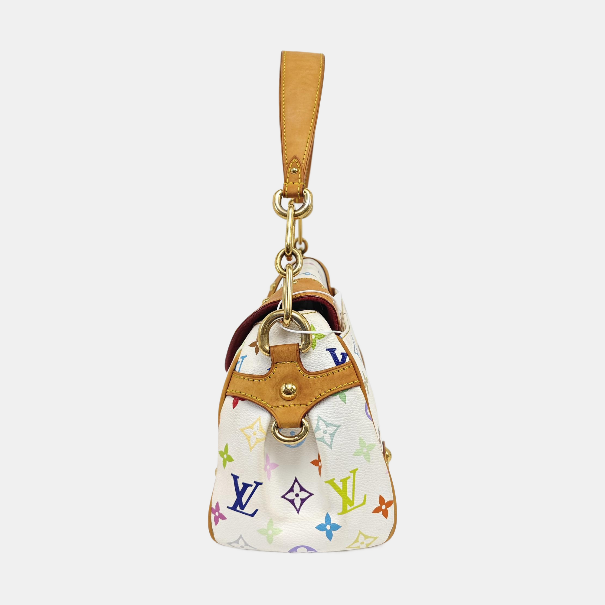LV × TM BEVERLY MM Monogram Coated Canvas White