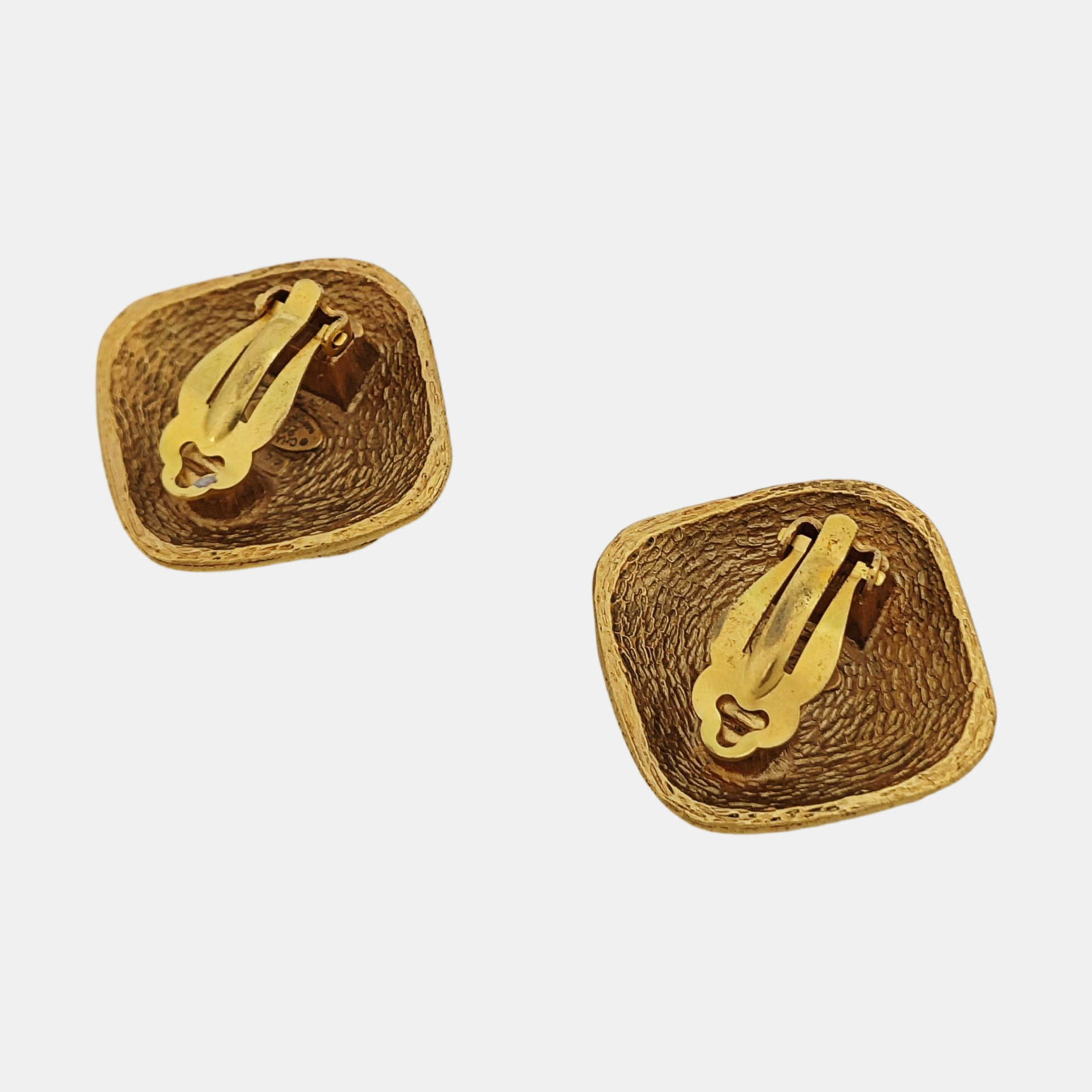 Metal Gold Clip On Earrings