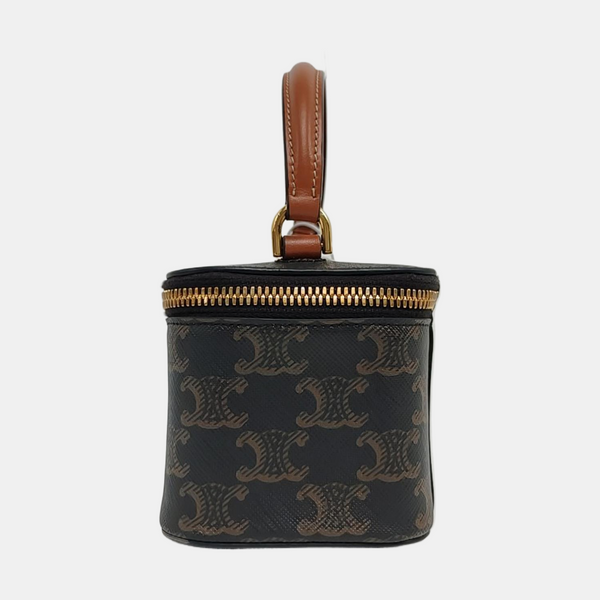 Coated Canvas Shoulder Bag Black