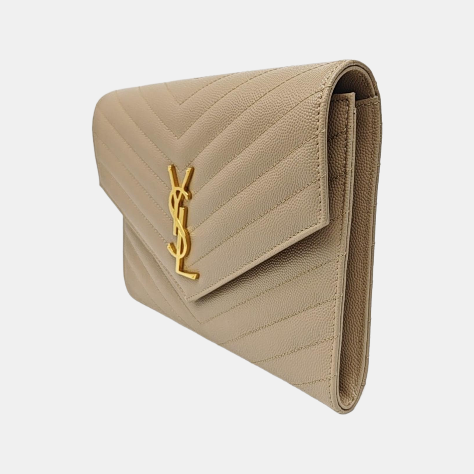 MONOGRAM Chevron Calfskin Beige