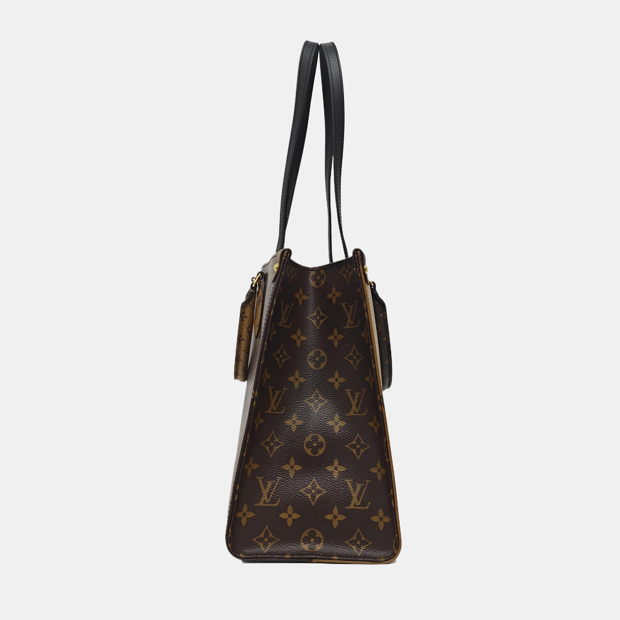 ONTHEGO MM Monogram Coated Canvas Brown