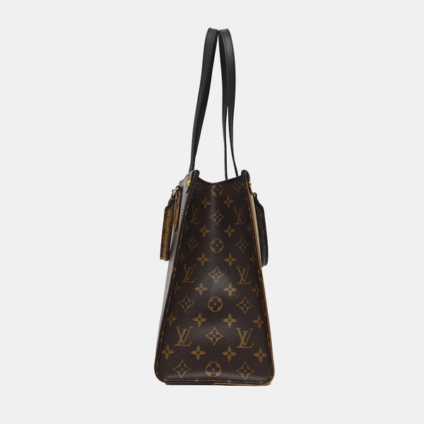 ONTHEGO MM Monogram Coated Canvas Brown