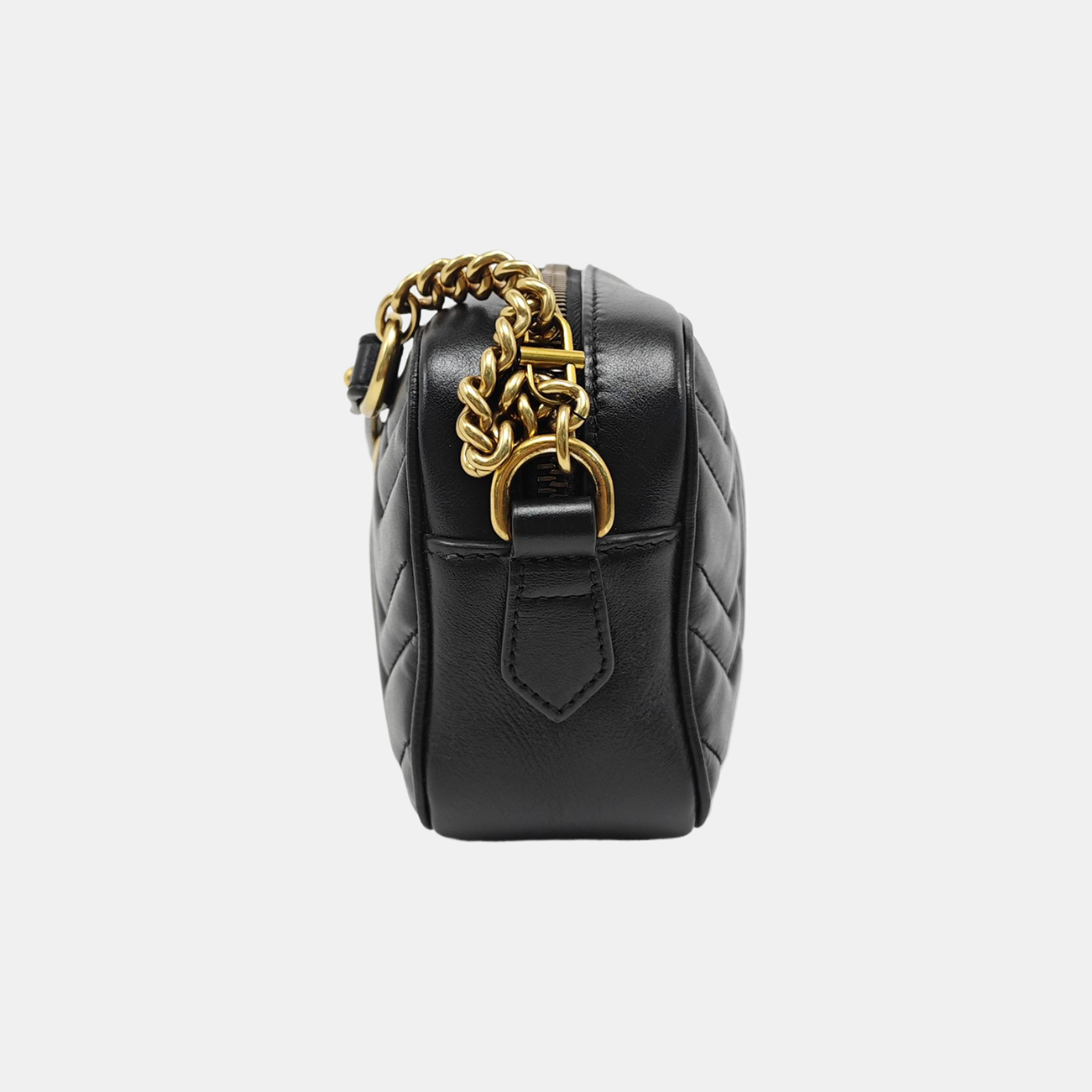 GG Marmont Mini Quilted Calfskin Black
