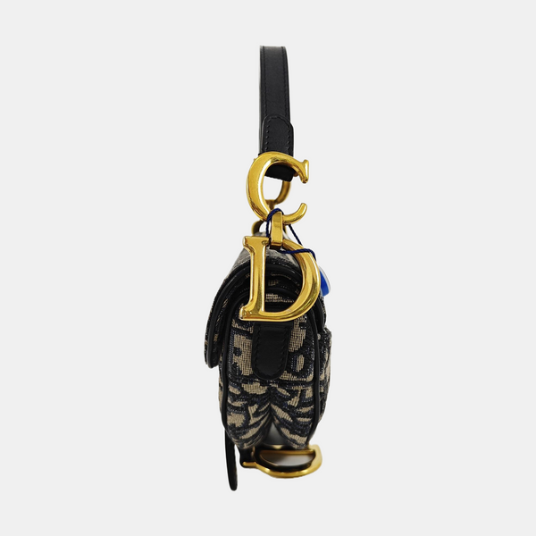 Saddle Mini Lona Monogram Azul