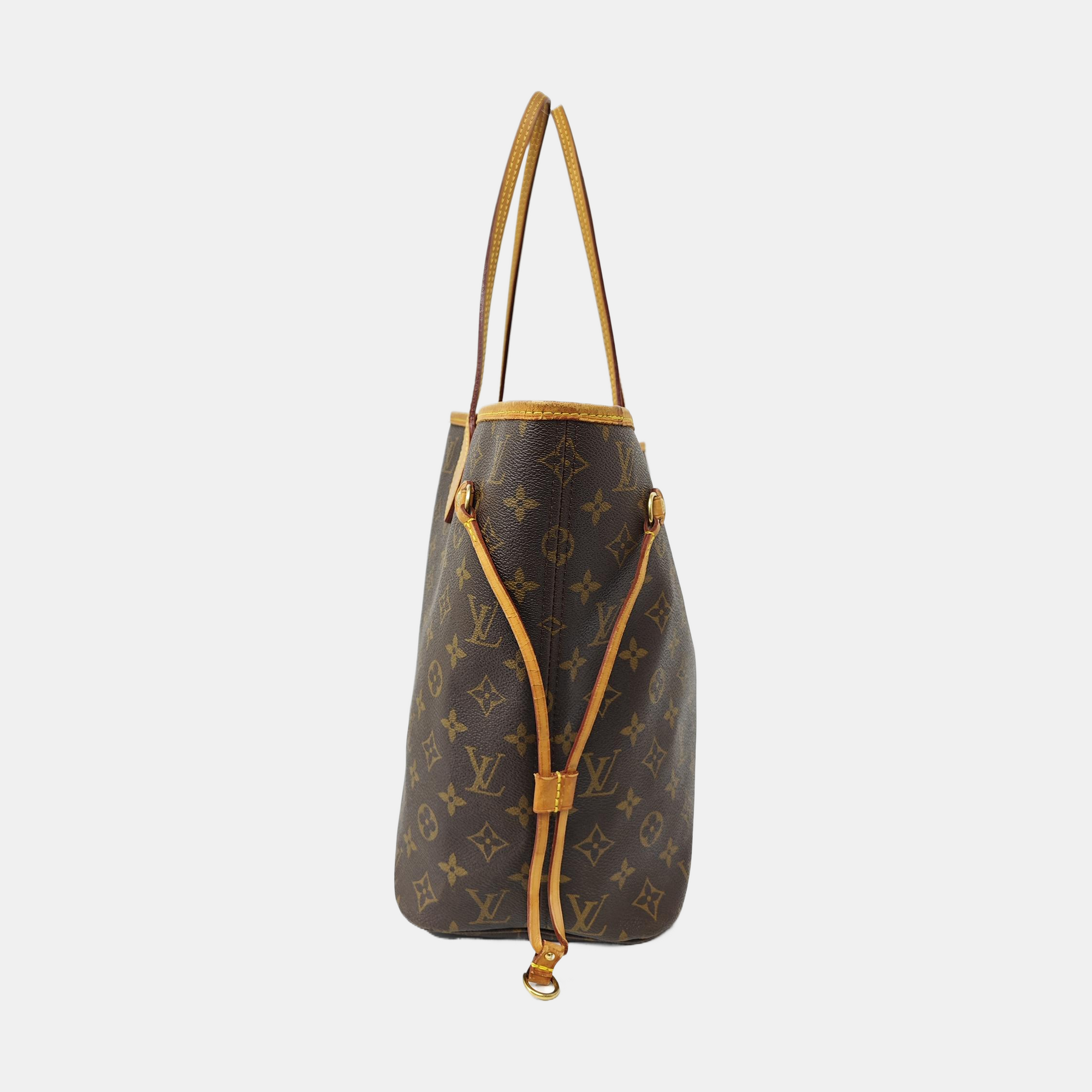 NEVERFULL MM Monogram Coated Canvas Brown