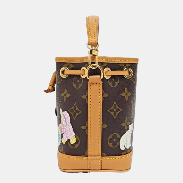 NOÉ Super Mini Monogram Coated Canvas Brown