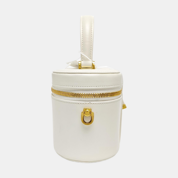 Calfskin Shoulder Bag Small White