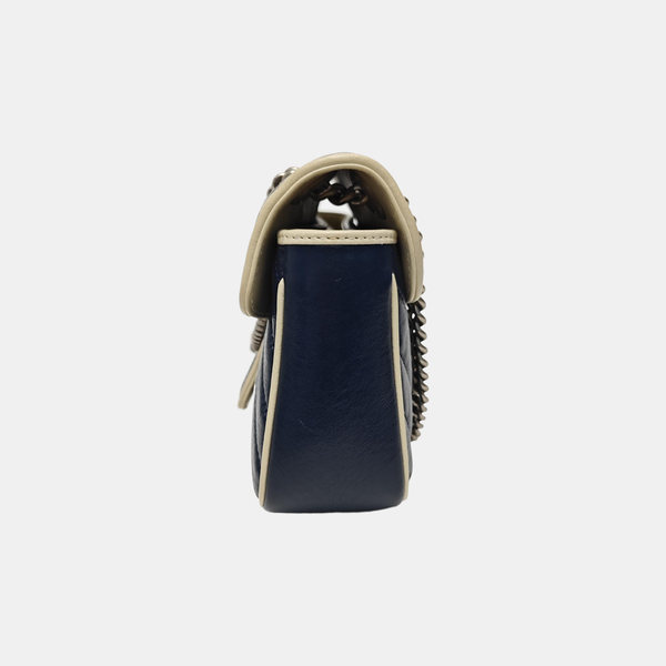 GG Marmont Medium Quilted Calfskin Blue