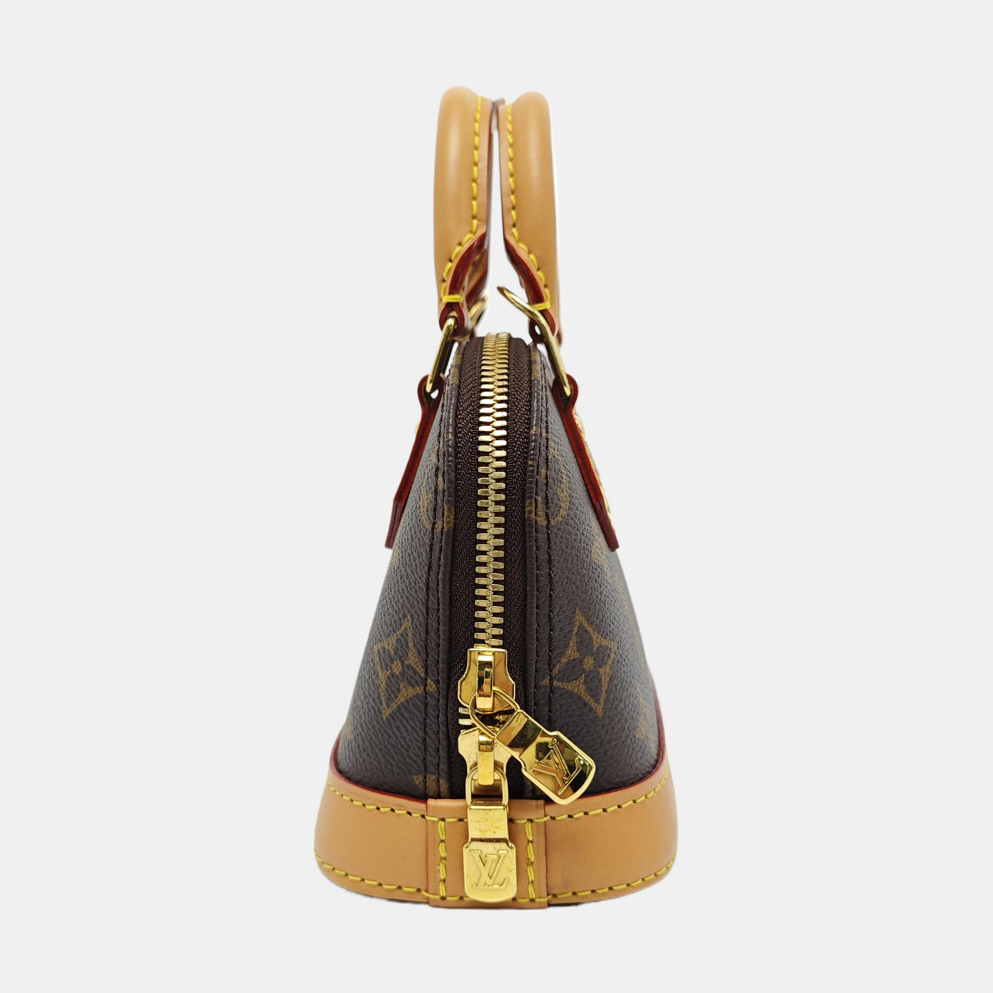 ALMA PM Monogram Coated Canvas Brown